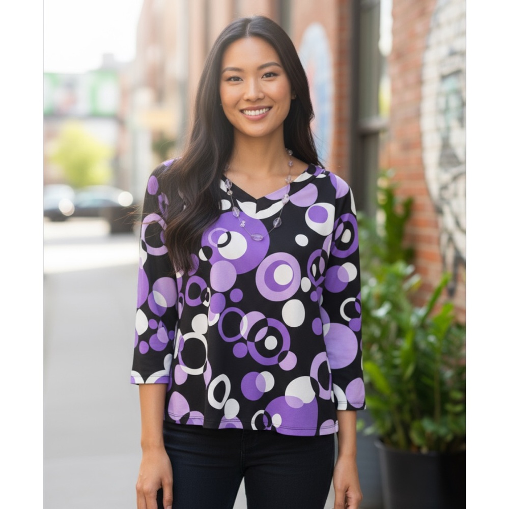 Purple circle blouse